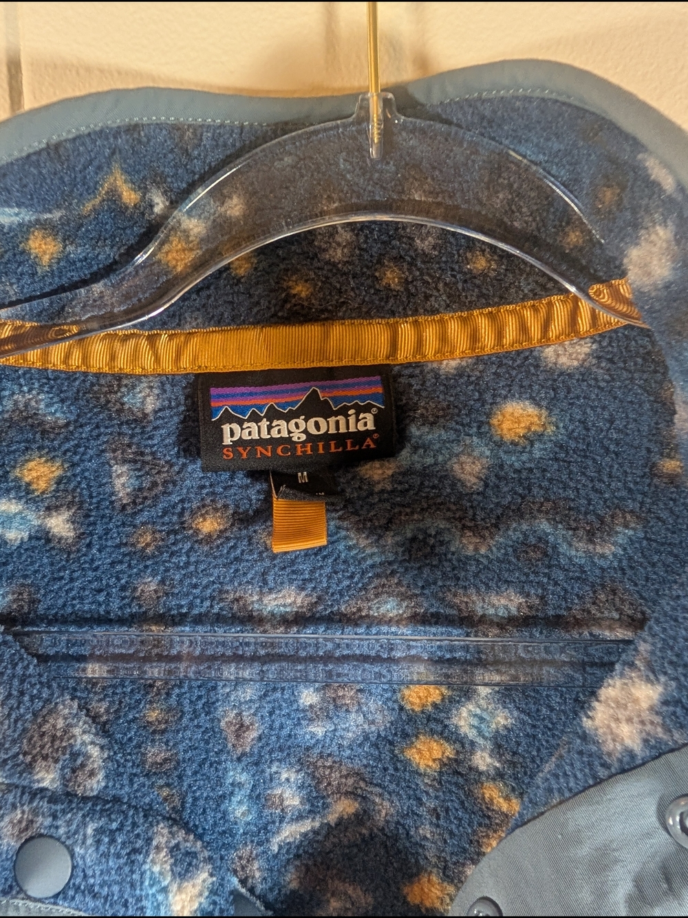 Patagonia Synchilla Snap-T Fleece Pullover Womens Medium Blue Southwestern Aztec - Picture 6 of 9
